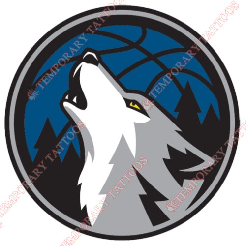 Minnesota Timberwolves Customize Temporary Tattoos Stickers NO.1094